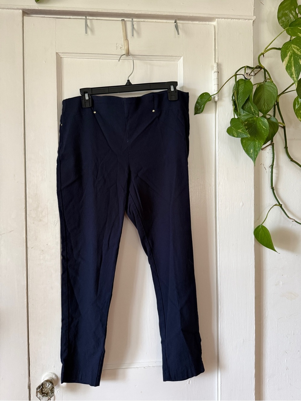 Rafaella Navy Comfort Knit Waist Pants